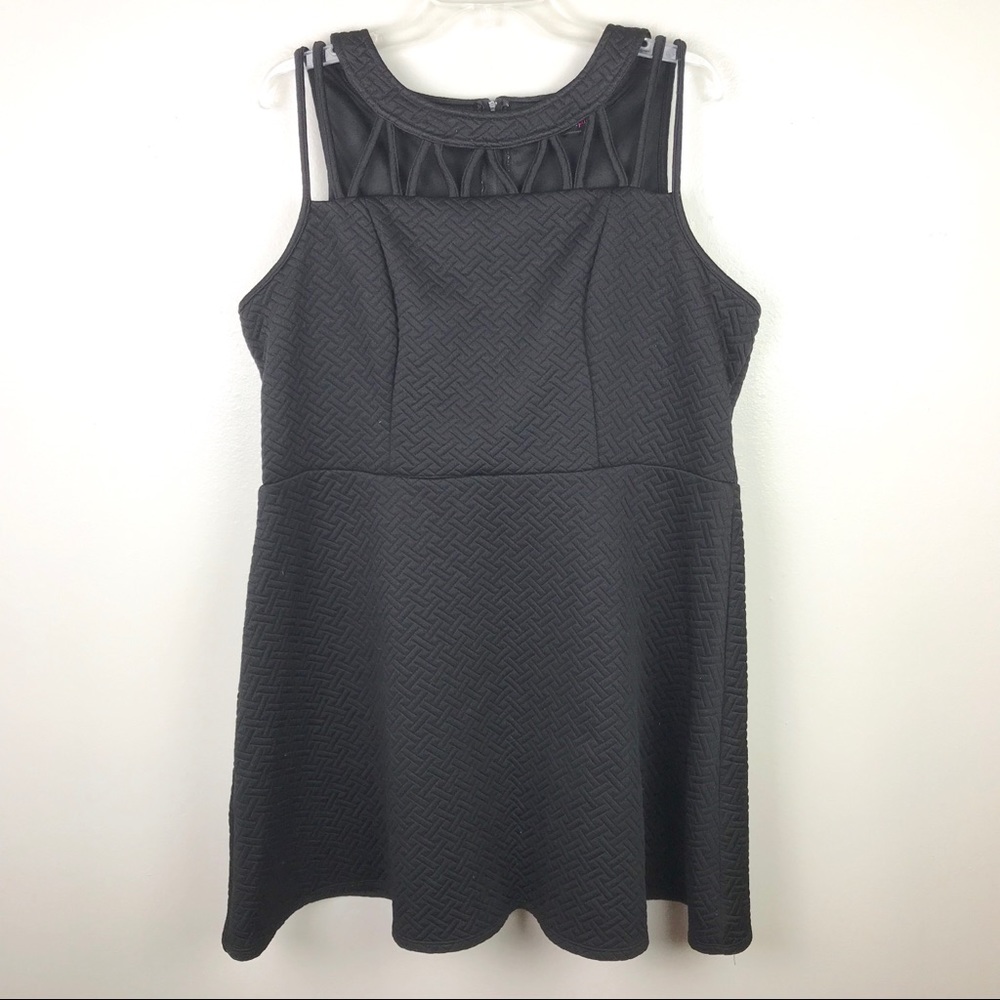 HeartSoul | Quilted Black Sleeveless Dress Plus 2X